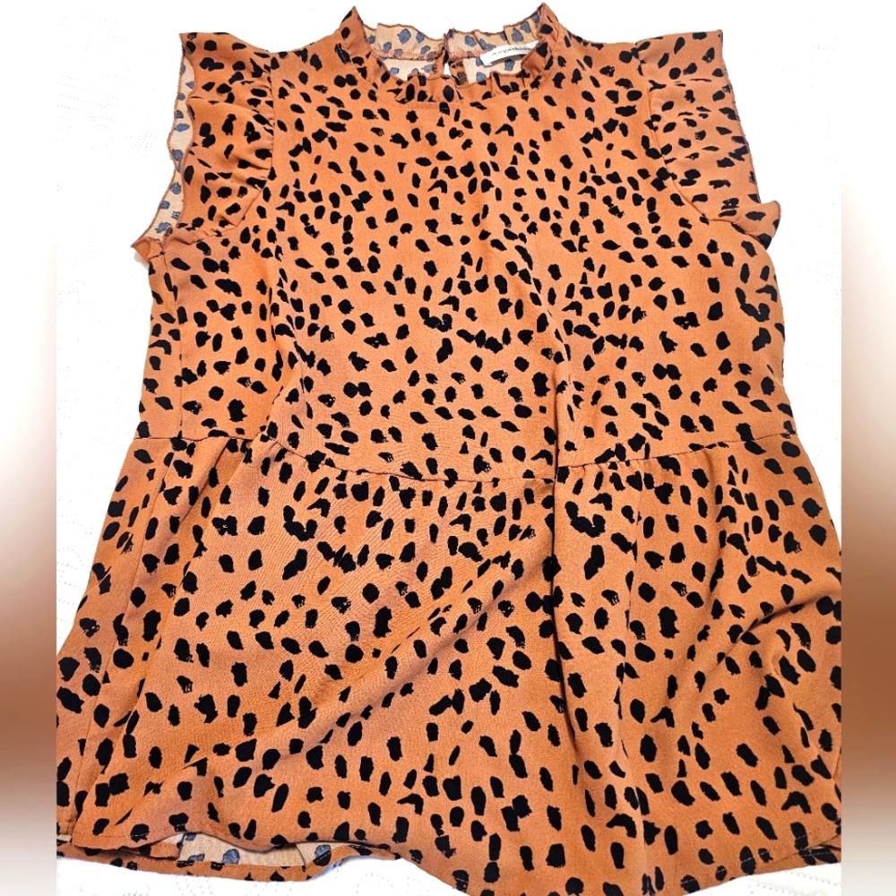 Cheetah print blouse